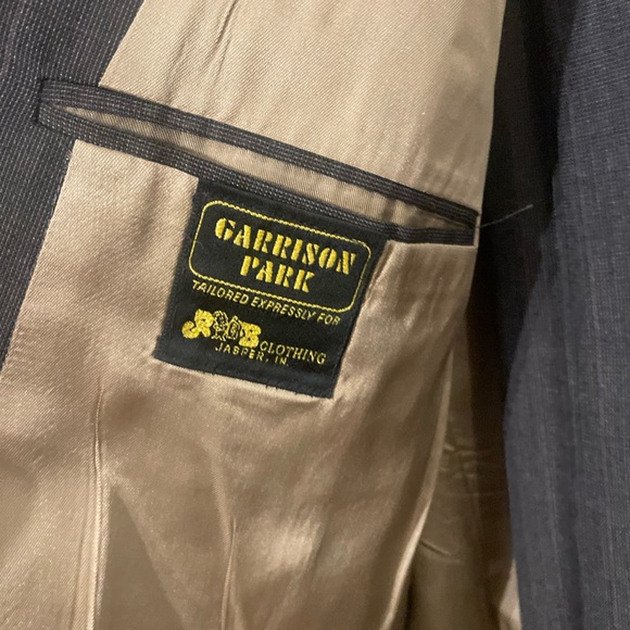 Vintage Garrison Park Men’s 2 Piece Suit Blazer and Pants - Gray Size 46R - Picture 6 of 10